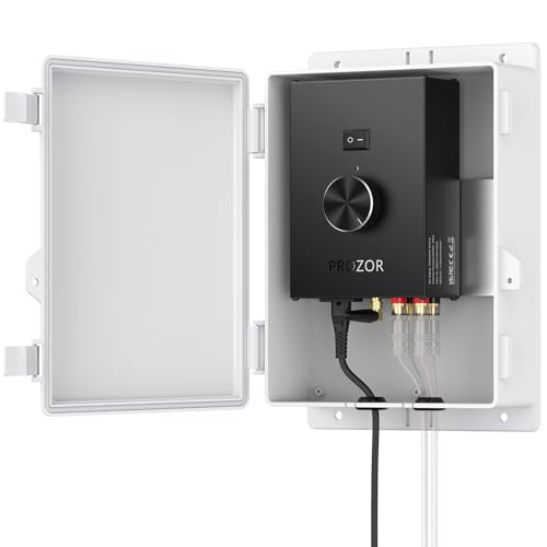 PROZOR Bluetooth 5.0 Verstärker Leistungsverstärker Außenverstärker 2x200W Endstufe 30V 5A IP65 Wasserdichtes Gehäuse für Outdoor von PROZOR
