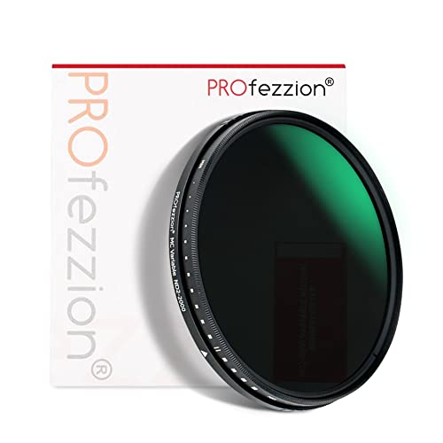 PROfezzion 52mm Variabler Graufilter ND2-ND2000 Einstellbar ND Filter für Canon EF-S 24mm f2.8, Sigma 30mm f1.4, Fujifilm XC 15-45mm f3.5-5.6, Nikon AF-S DX 18-55mm f/3.5-5.6G Objektive von PROfezzion