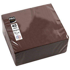 PROnappe Servietten braun 2-lagig 38,0 x 38,0 cm, 40 St. PROnappe Servietten braun 2-lagig 38,0 x 38,0 cm, 40 St. von PROnappe