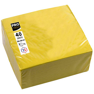 PROnappe Servietten gelb 2-lagig 38,0 x 38,0 cm, 40 St. von PROnappe