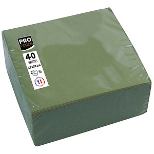 PROnappe Servietten olivgrün 2-lagig 38,0 x 38,0 cm, 40 St. von PROnappe