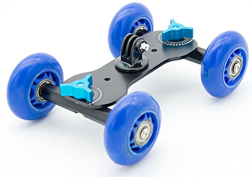 PROtastic – Kamera-Dolly aus Metall, Kamerawagen mit Skateboardrädern für DSLR-, GoPro- und Kompaktkameras * sanftes dynamisches Tracking * von PROtastic