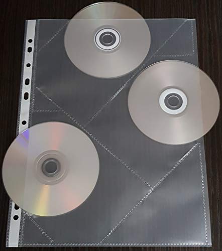 100x Prospekthülle Sammelhülle in A4, Hüllen für CD, DVD, Blue Ray, genarbt transparent, recycelbar ! von PS-Handelshaus