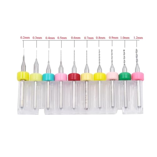 PSDFJAD ZHGUIMING 10 Stück Edelstahl-Reinigungsnadeldüse for Bohrer 0,2/0,3/0,4/0,5/0,6–1,2 mm Bohrer, 3D-Druckerteile(10 Nozzle Drills) von PSDFJAD