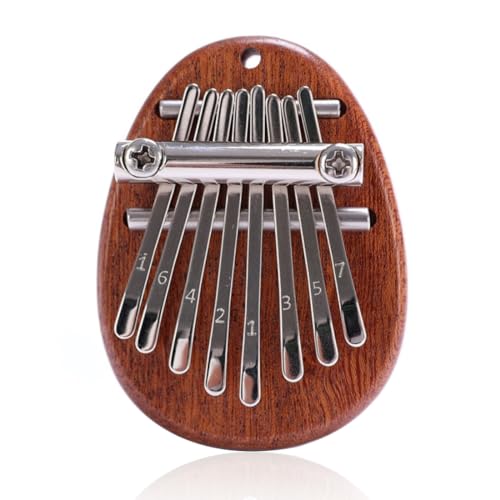 PSOWQ Daumenklavier, Kalimba Finger Klavier, Mini Musikinstrument, Tragbare Kalimba, 8 Schlüssel, für Kinder Erwachsene Anfänger von PSOWQ