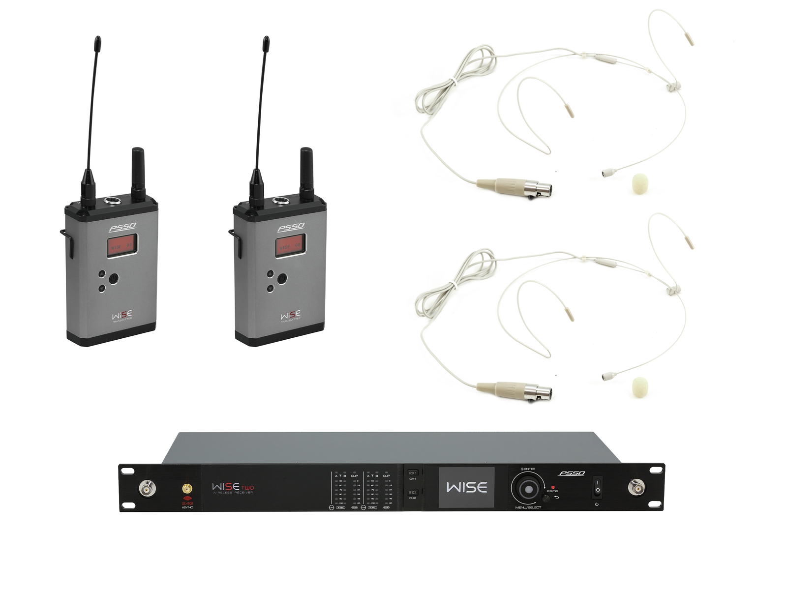 PSSO Set WISE TWO + 2x BP + 2x Headset 518-548MHz von PSSO