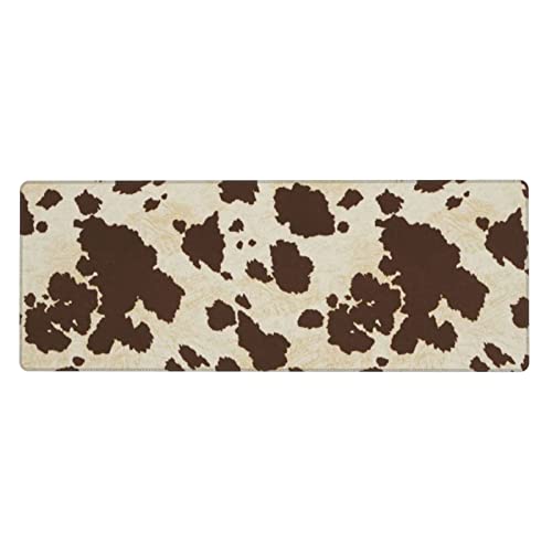 Mauspad mit Kuh-Camouflage-Muster, großes Spiel-Mauspad, Tastatur-Pad, genähter Rand, rutschfeste Gummiunterseite, 80 x 30 cm von PSVOD