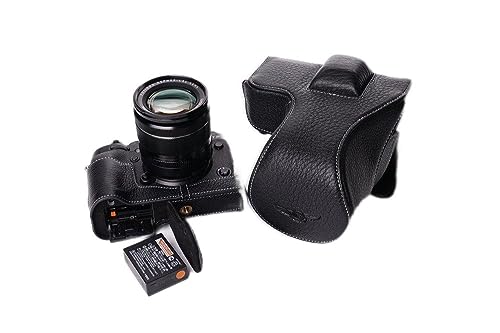 Handgemachte echte Echtleder Voll Kamera-Kasten-Beutel-Abdeckung für Fuji X-T2 XT2 unten offen Schwarze Farbe Handgemachte echte Echtleder Voll Kamera-Kasten-Beutel-Abdeckung für Fuji X-T2 XT2 unten offen Schwarze Farbe von PT