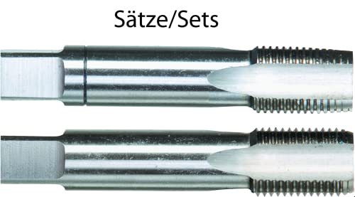 PTG 362181127150 RATIOLINE HSS-G Handgewindebohrer, DIN 2181, Rechts, Vorschneider, Blanke Ausführung, 60° Flankenwnkl, M27 x 1.50mm Gewinde, 20mm Schaft Durchmesser, 90mm Länge von PTG