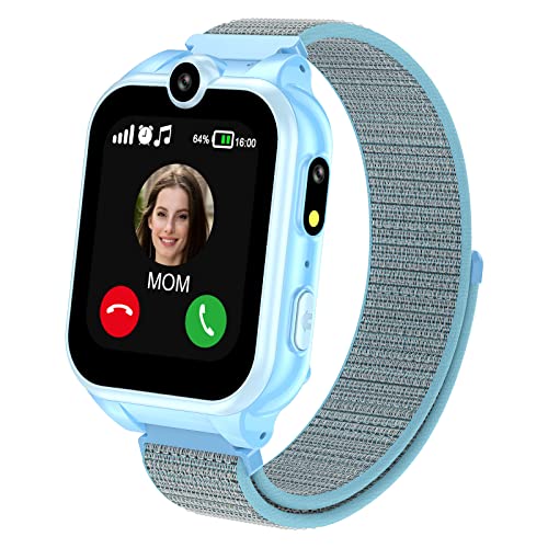 PTHTECHUS® Kinder Smartwatch Telefon – Kinder Uhr mit Zwei Wege Gespräch MP3 Dual Kamera Rechner Rekorder und SOS Hörbuch Spiel Uhr für 4-15 Jahre alt Jungen Mädchen Geburtstags Geschenke von PTHTECHUS