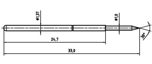 PTR Hartmann 1025/E-B-1.5N-AU-1.0 Präzisionsprüfstift von PTR Hartmann