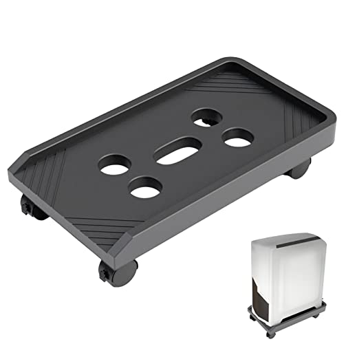 PTTRNS CPU-Ständer CPU-Ständer unter dem Schreibtisch, PC-Gehäusewagen mit 4 Lenkrollen, PC-Tower-Bodenständer, mobiler Wagenhalter, CPU-Gehäuse-Schutzregal PC Rollwagen (Color : Black 360 Rotating) von PTTRNS