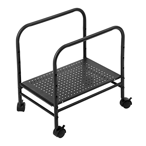 PTTRNS PC Halterung PC-Tower-Ständer, CPU-Halter, Verstellbarer Desktop-PC-Gehäuse-Bodenständer, mobiler rollender CPU-Wagen mit 360°-feststellbaren Lenkrollen for das Heimbüro (schwarz) CPU Ständer von PTTRNS