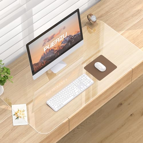 PUEAZU Schreibtischmatte Klare, 60x40x0,15cm Transparent Schreibtischauflage Durchsichtige PVC Schreibtischunterlage Rutschfest Wasserdichte Tischunterlage Kinder Tisch-Schutz für Büro Zuhause PUEAZU Schreibtischmatte Klare, 60x40x0,15cm Transparent Schreibtischauflage Durchsichtige PVC Schreibtischunterlage Rutschfest Wasserdichte Tischunterlage Kinder Tisch-Schutz für Büro Zuhause von PUEAZU