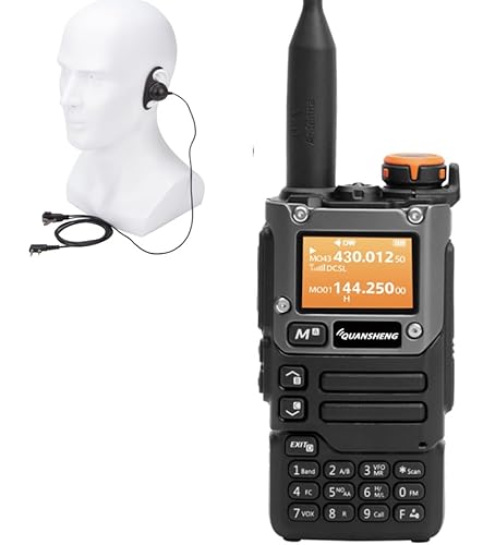 Quansheng UV-K5(8) VHF UHF Dual-Band Ham 5W Tragbares Zwei-Wege-Radio Walkie Talkie FM 200 Kanal DREI Frequenz Empfang Walkie Talkie NOAA Wettervorhersage mit Kopfhörer-Ohrstück von PUEKEO