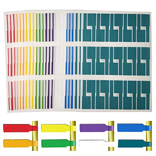 Kabel Beschriftung,Kabelmarkierer 24 Blatt 720er Labels Wasserdich Selbstklebend Reißfest Haltbar Kabel Aufkleber für Kabelkennzeichnung Beschriften von PUERHUACI