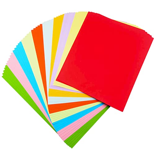 Tonzeichenpapier,Buntes Kopierpapier A4,50 Blatt 10 Farben,Verdicken Buntpapier Farbigen,Farbige Pastel Blätter für Schule Hobby DIY Festes Papier von PUERHUACI