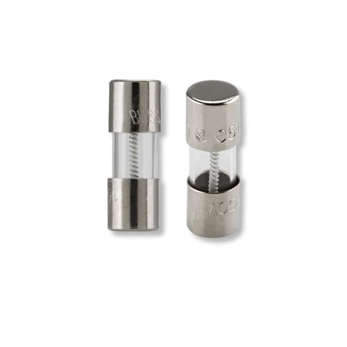 10 Stück C519-1.6-R Sicherung 250V 1,6A mit langsam wirkendem Glasrohr 5x15mm von PUERLYAR