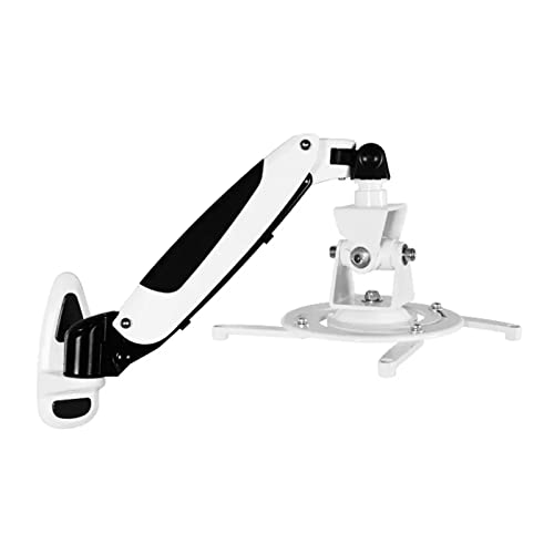 PUFAHAU Dl-Pr03W Universal-Projektorständer, Gasfeder, volle Bewegung, 2–7 kg, Projektorhalterung mit Hakenablage und 1/4-Zoll-Schraube für Büro, Zuhause (grau) von PUFAHAU