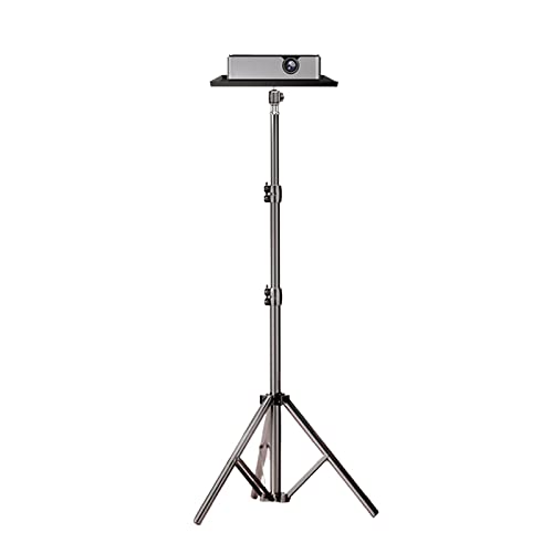 PUFAHAU Universal-Projektorständer, Bodenstativ, Haushaltsstativ mit Ablage, Stativ, Projektor, Nachttischhalterung, Heben, universelle vertikale Platzierung (1–32–60 cm mit Tablett) von PUFAHAU