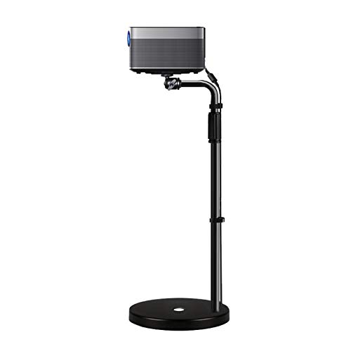 Projektorständer Projektorhalterung Projektorständer - Höhenverstellbarer Projektorständer - Schwarz Kompakter Projektor Bodenständer mit Stabiler Basis, Perfekt für Büro, Zuhause von PUFAHAU