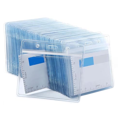 100 PCs/festgelegte Horizontale Abzeichenhalter Kartenhalter Wasserdichte Namensschildhalter Clear Card Badge Holder Für Studenten 100 PCs/festgelegte Horizontale Abzeichenhalter Kartenhalter Wasserdichte Namensschildhalter Clear Card Badge Holder Für Studenten von PUGEOAMN
