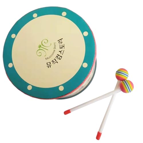 Kinder Erdgeschoss Einfacher Handtrommel Tambourin Handheld Percussion Instrument Für Performances Partys Festivals Kinder Erdgeschoss Einfacher Handtrommel Tambourin Handheld Percussion Instrument Für Performances Partys Festivals von PUGEOAMN