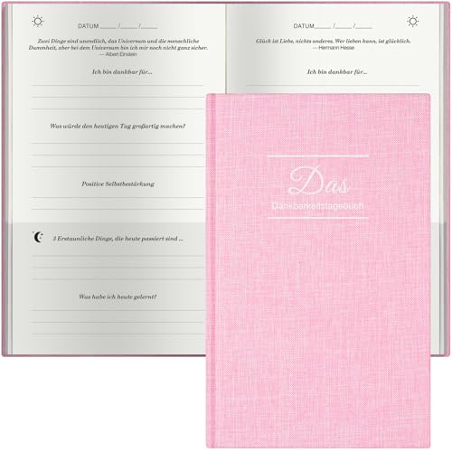 Ein paar Minuten Tagebuch, Tagebuch für Erwachsene, Dankbarkeitstagebuch, Tägliches Journal mit Prompts für Affirmation, Glück, Achtsamkeit, Positivität, Anti-Stress Journal für Frauen & Männer, Rosa Ein paar Minuten Tagebuch, Tagebuch für Erwachsene, Dankbarkeitstagebuch, Tägliches Journal mit Prompts für Affirmation, Glück, Achtsamkeit, Positivität, Anti-Stress Journal für Frauen & Männer, Rosa von PUKYO