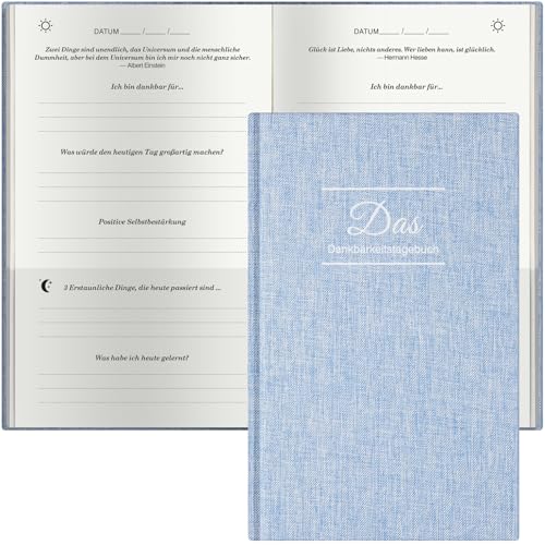 Ein paar Minuten Tagebuch, Tagebuch für Erwachsene, Dankbarkeitstagebuch, Tägliches Journal mit Prompts für Selbstliebe, Glück, Achtsamkeit, Wellness, Undatiert Journal für Frauen & Männer, Blue Ein paar Minuten Tagebuch, Tagebuch für Erwachsene, Dankbarkeitstagebuch, Tägliches Journal mit Prompts für Selbstliebe, Glück, Achtsamkeit, Wellness, Undatiert Journal für Frauen & Männer, Blue von PUKYO