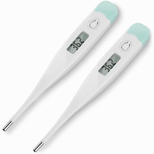 Pulox 2er-Set Digitales Fieberthermometer - LCD-Display, akustisches Signal und Daten-Speicher - Messung oral, rektal und axillar Pulox 2er-Set Digitales Fieberthermometer - LCD-Display, akustisches Signal und Daten-Speicher - Messung oral, rektal und axillar von PULOX