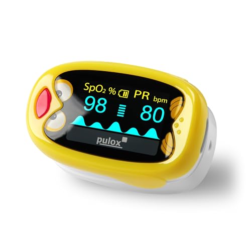 Pulox PO-210B Kinderpulsoximeter - Akkubetriebenes Finger-Pulsoximeter für Kinder und Kleinkinder von PULOX