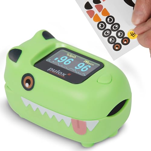 Pulox PO-230 in Grün, Pulsoximeter für Kinder, mit Klebemuster, Messung von Sauerstoffsättigung und Herzfrequenz Pulox PO-230 in Grün, Pulsoximeter für Kinder, mit Klebemuster, Messung von Sauerstoffsättigung und Herzfrequenz von PULOX