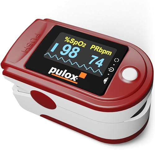 Pulsoximeter PULOX PO-200 Solo in Rot Fingerpulsoximeter für die Messung des Pulses und der Sauerstoffsättigung am Finger Pulsoximeter PULOX PO-200 Solo in Rot Fingerpulsoximeter für die Messung des Pulses und der Sauerstoffsättigung am Finger von PULOX
