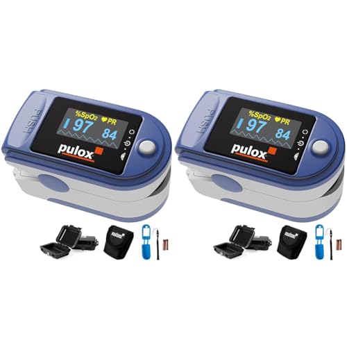 Pulsoximeter PULOX PO-200 mit LCD-Anzeige inkl. Zubehör (Packung mit 2) von PULOX