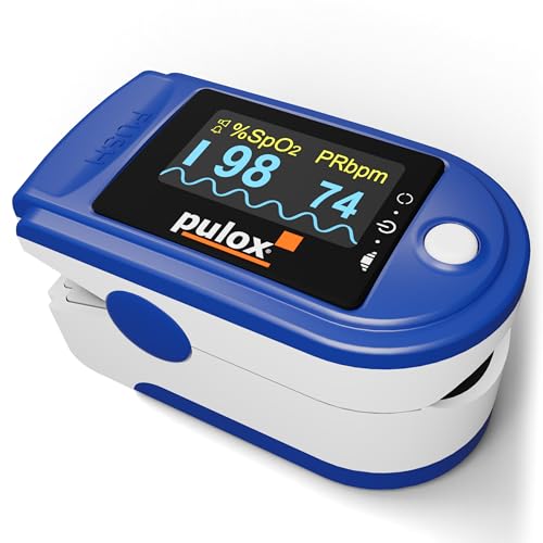 Pulsoximeter Pulox PO-200A Solo mit Alarm und Pulston in Blau für die Messung von Puls, Sauerstoffsättigung und PI am Finger Pulsoximeter Pulox PO-200A Solo mit Alarm und Pulston in Blau für die Messung von Puls, Sauerstoffsättigung und PI am Finger von PULOX
