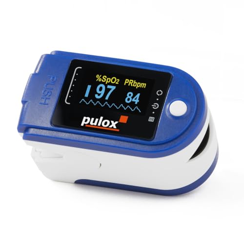 Pulsoximeter Pulox PO-250 mit LCD Farbdisplay, Alarmfunktion, Software und Zubehör von PULOX