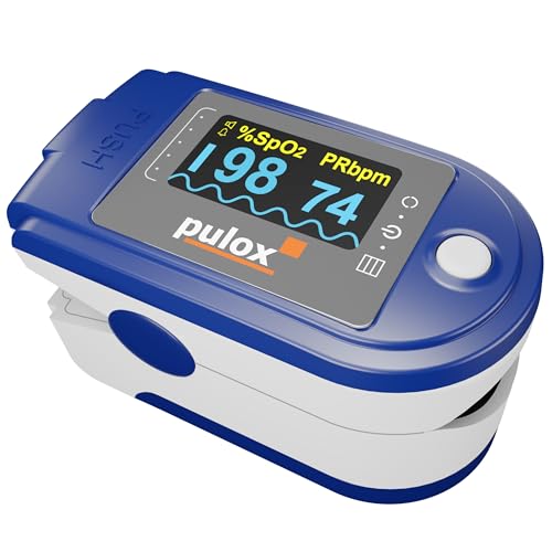 Pulsoximeter Pulox PO-250 mit LCD Farbdisplay, Alarmfunktion, Software und Zubehör von PULOX