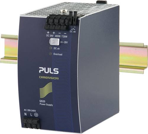 PULS DIMENSION QS20.244 Hutschienen-Netzteil (DIN-Rail) 24 V/DC 20A 480W Anzahl Ausgänge:1 x Inhalt von PULS
