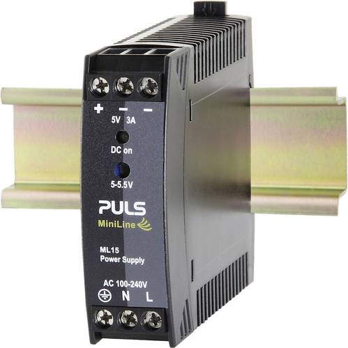 PULS MiniLine ML15.051 Hutschienen-Netzteil (DIN-Rail) 5 V/DC 3A 15W Anzahl Ausgänge:1 x Inhalt 1St. von PULS