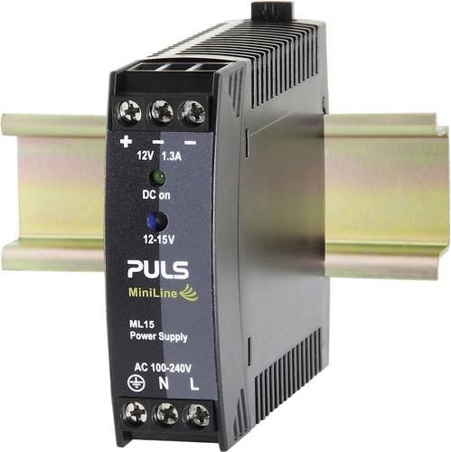 PULS MiniLine ML15.121 Hutschienen-Netzteil (DIN-Rail) 12 V/DC 1.3A 15W Anzahl Ausgänge:1 x Inhalt von PULS