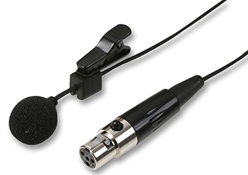 Pulse MIC-500X4 Lavaliere-Mikrofon mit 4-poliger Mini-XLR-Buchse, Schwarz von PULSE