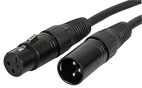 Pulse PLS00184 Mikrofonkabel, 3-polig, XLR-Stecker auf XLR-Buchse, 3 m, Schwarz von PULSE