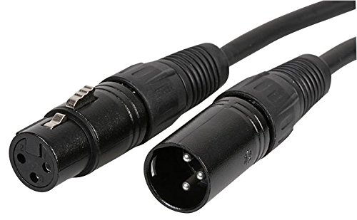 Pulse PLS00240 Mikrofonkabel, 3-polig, XLR-Stecker auf XLR-Buchse, 40 m, Schwarz von PULSE