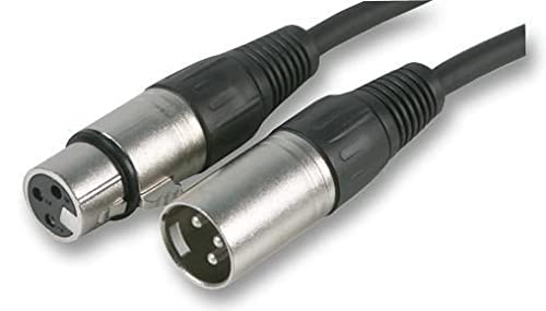 Pulse PLS00243 Mikrofonkabel, 3-polig, XLR-Stecker auf XLR-Buchse, 3 m, Nickel von PULSE