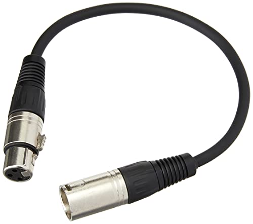 Pulse PLS00293 Mikrofonkabel, 3-polig, XLR-Stecker auf XLR-Buchse, 0,3 m, Nickel von PULSE