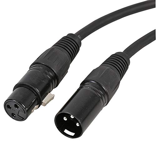 Pulse PLS00586 Patchkabel, 3-polig, XLR-Stecker auf Buchse, 1,5 m, Schwarz von PULSE