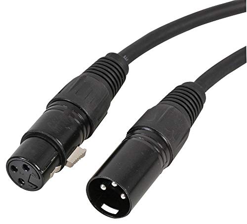 Pulse PLS00590 3-poliger XLR-Stecker auf Buchse, 5 m, Schwarz von PULSE
