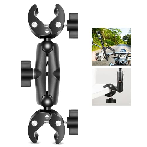 Doppelte Super-Krabbenklemme Motorrad-Lenkerklemme Kamera-Rohrzange, drehbare Kugelkopf-Klauenklemme für Kamerastange, Aufnahmestativ, reflektor Doppelte Super-Krabbenklemme Motorrad-Lenkerklemme Kamera-Rohrzange, drehbare Kugelkopf-Klauenklemme für Kamerastange, Aufnahmestativ, reflektor von PULUZ