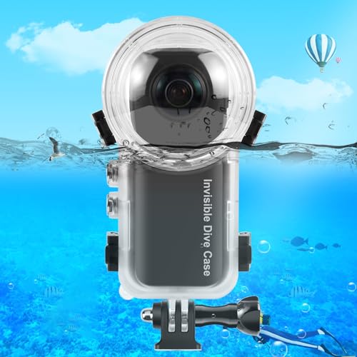 PULUZ 50m/164ft Invisible Dive Case for Insta360 X3 Accessories Underwater Housing Cover Protective Case PC Shell, Underwater Photography Cameras for Insta 360 x3 Waterproof Cases von PULUZ