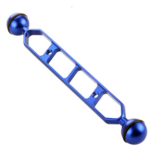 PULUZ 22,9 cm Aluminium-Legierung Dual Kugel-Arm, Gelenk-Unterwasser-Stroboskop/Video-Arm für Unterwasser-Taschenlampe/Video-Licht und Beleuchtungssysteme (blau) von PULUZ